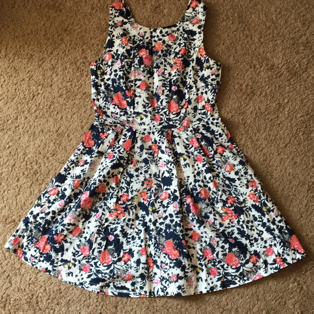 Cotton floral A line dress- last call!